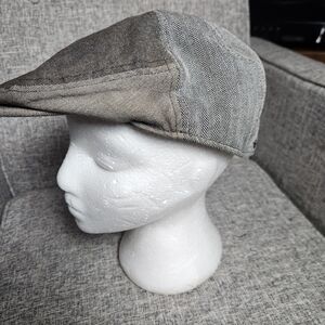 Dockers Gray Herringbone Flat Cap